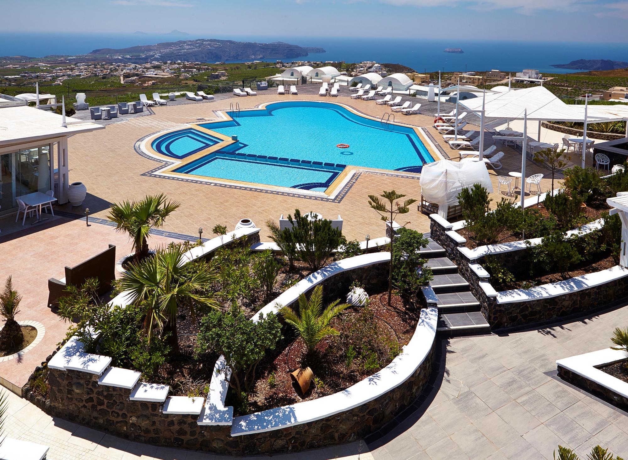 Orizontes Hotel Santorini Pyrgos Kallistis Bagian luar foto
