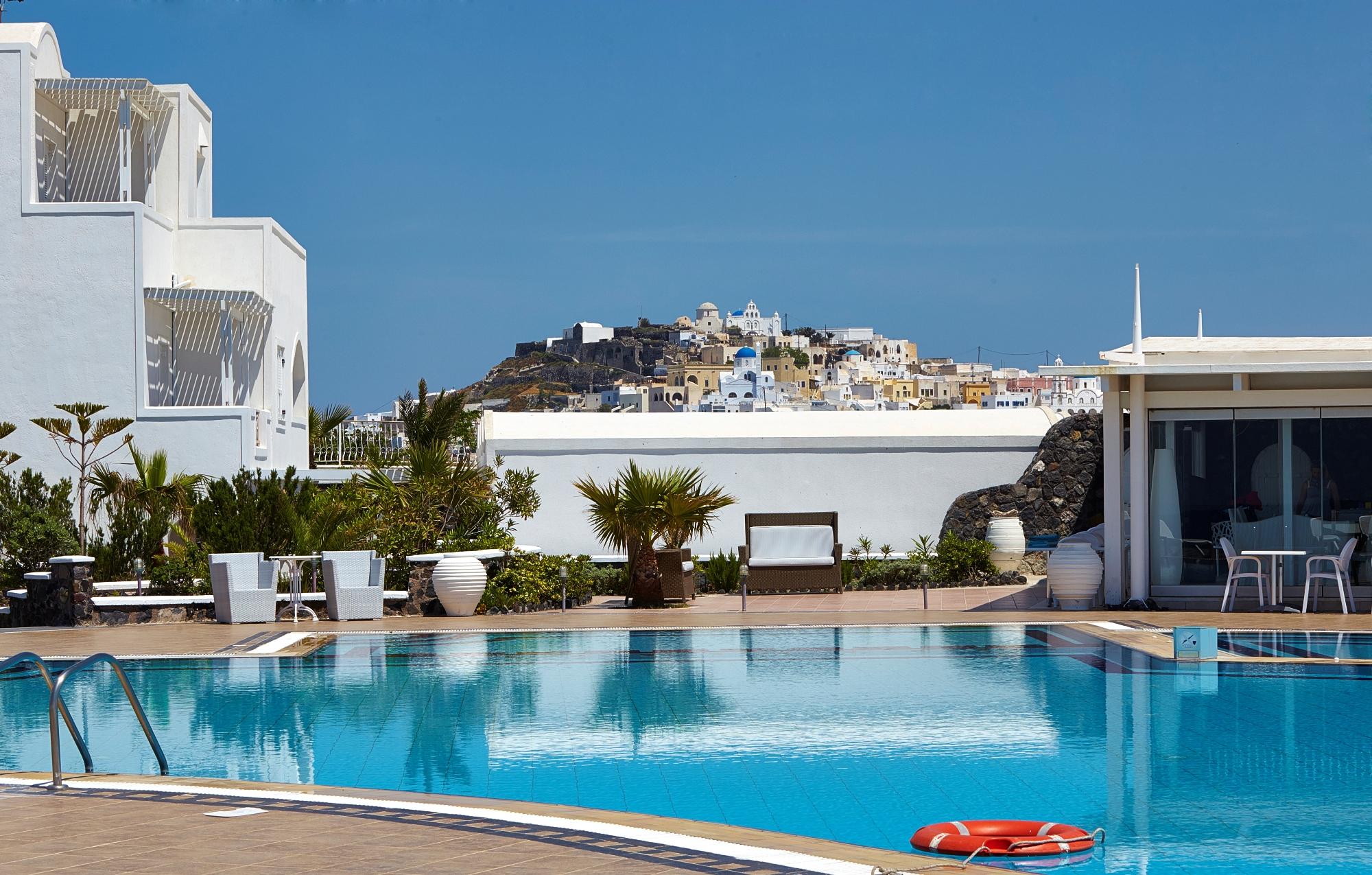 Orizontes Hotel Santorini Pyrgos Kallistis Bagian luar foto